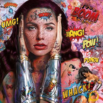 Gal Gadot Wonder Woman Popart by Rene Ladenius Digital Art