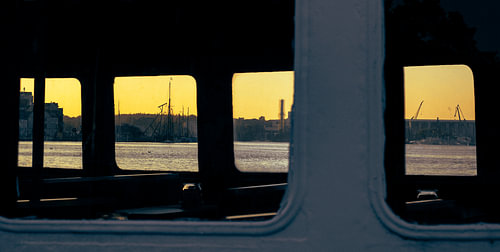 Harbour at Dusk, Through the Glass, Flensburg