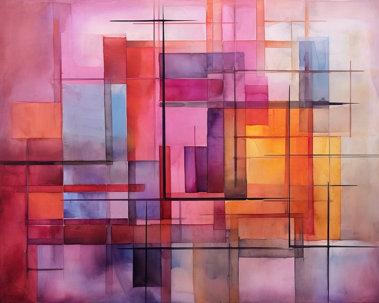 Bunte abstrakte Kunst 237912 von Abstraktes Gemälde