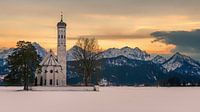 St. Coloman Kirche, bei Schwangau, Bayern, Deutschland von Henk Meijer Photography Miniaturansicht