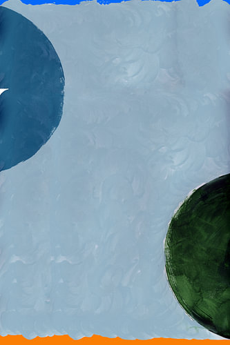 Abstract Blue Green Shapes