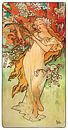 Four Seasons, Spring by Alphonse Mucha by Peter Balan thumbnail