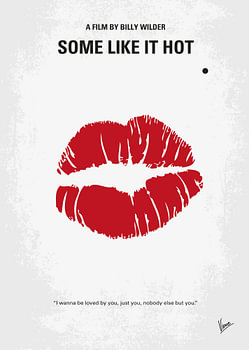 N° 116 Affiche de film minimaliste « Certains l'aiment chaud »