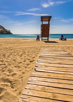 Mallorca strand van Canyamel baai, mooie kust, Spanje Balearen van Alex Winter