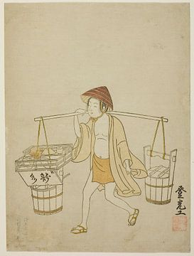 Suzuki Harunobu - A water vendor von Peter Balan