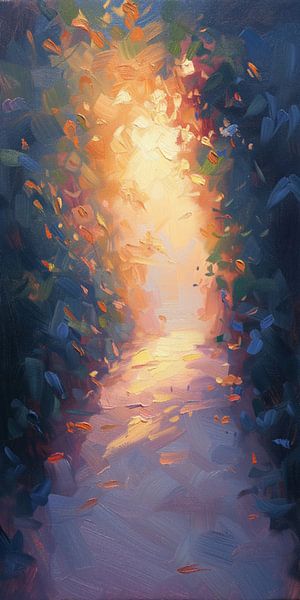 Chemin de lumière à travers la forêt par Whale & Sons