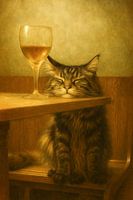 Kunstdruk - Charmante kattenkunst - Kattenillustratie - Nawerk