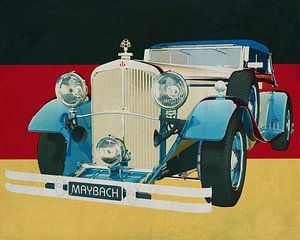 MAYBACH DS-8 Zeppelin 1935 vor der deutschen Flagge