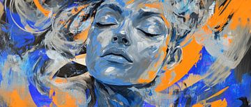 Chuchotement bleu du silence Rêve aux couleurs de la nuit Éveillé sur Poster Art Shop