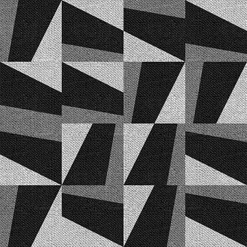 Textiel linnen neutrale geometrische minimalistische kunst II van Dina Dankers