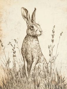 Gravure au lièvre