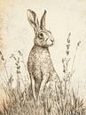 Engraving Hare by Franka Poulain thumbnail