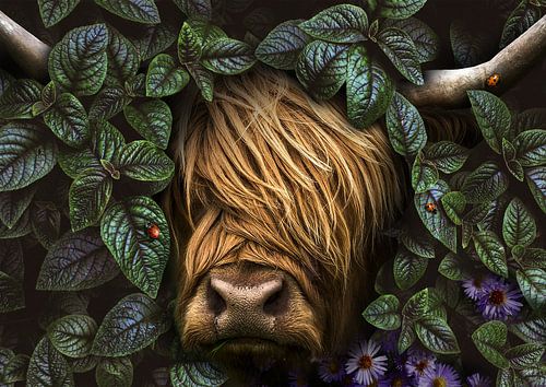 Nieuwsgierige Schotse Hooglander