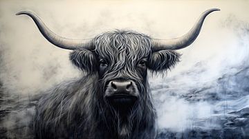 Scottish highlander the great grazer by Vlindertuin Art