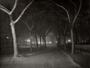 Een ijzige nacht, New York (1898) door Alfred Stieglitz van Peter Balan