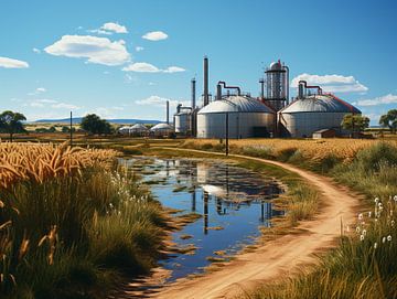 Biogas plant in the countryside by Animaflora PicsStock