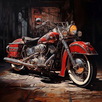 Harley Davidson Electra Glide 1965 van The Exclusive Painting