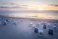 Beach chairs at the Kampener beach on Sylt