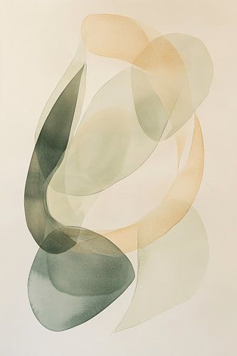 Abstracte vormen in zachte tinten