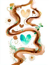 Organische Formen - Romantische Illustration von MArt