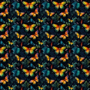 Papillons colorés sur haroulita