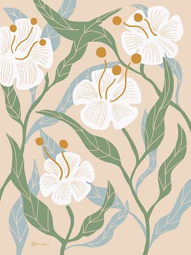 Witte bloemen van Anna Benge