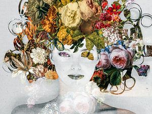 Woman with flowers