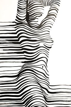 Abstract Anatomy in Flowing Black Lines by Arjen Roos