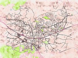 Carte de Hyères avec le style 'Soothing Spring' sur Maporia