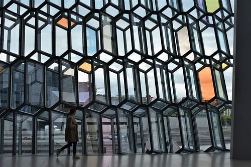 Lopen door Harpa