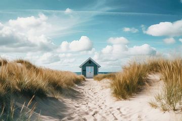 Kleine hut op het strand van ARTemberaubend