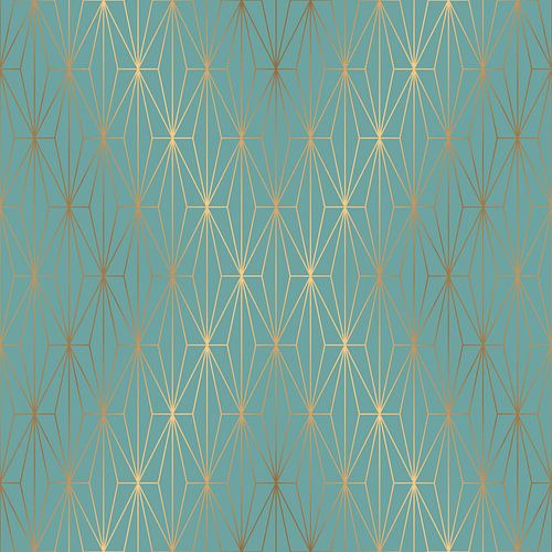 ELEGANT BLAUW GOUD PATTERN v3