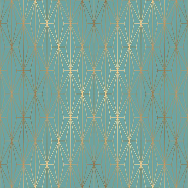 ELEGANT BLUE GOLD PATTERN v3 par Pia Schneider