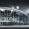 Feyenoord Stadion ‘de Kuip’ Zwartwit Panorama 21:9 van Niels Dam