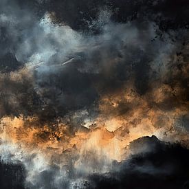 Storm abstraction painting by JBJart Justyna Jaszke