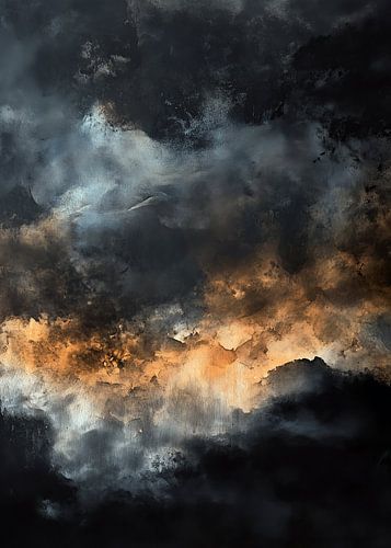 Storm abstractie schilderij