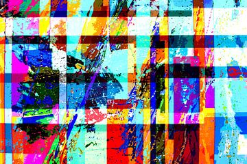 Modernes, abstraktes digitales Kunstwerk in verschiedenen Farben von Art By Dominic