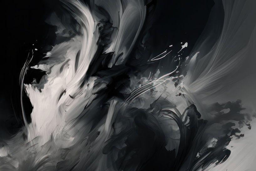 Modern abstract in black and white by Studio Allee