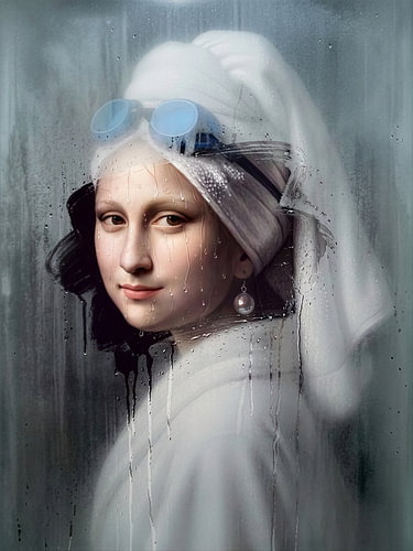 Mona Lisa mit einer Perle