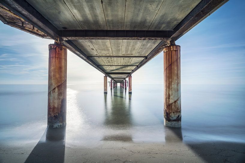 Pier seen from below. Marina di Pietrasanta, Italy by Stefano Orazzini