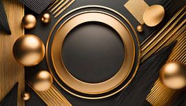 Gouden ontwerp met mallen