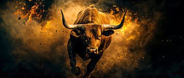Bullschnauze in battle - Dramatic by Poster Art Shop