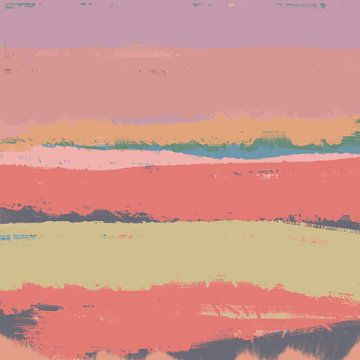 Pastel Dreamscape Vistas. Modern abstract landscape by Dina Dankers