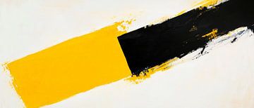 Jeu de couleurs jaune et noir - Abstrait sur Poster Art Shop
