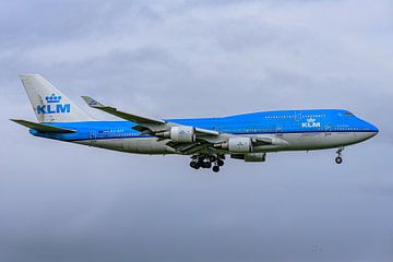 Landende KLM Boeing 747-400M. van Jaap van den Berg