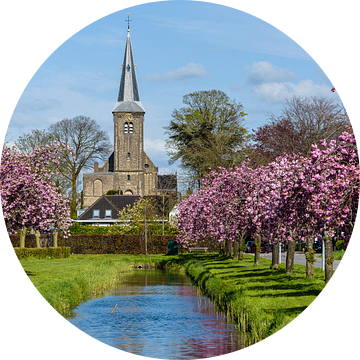 12 e eeuwse Willibrordkerk in Nederhorst den Berg, Wijdemeren, Noord Holland, Netherlands