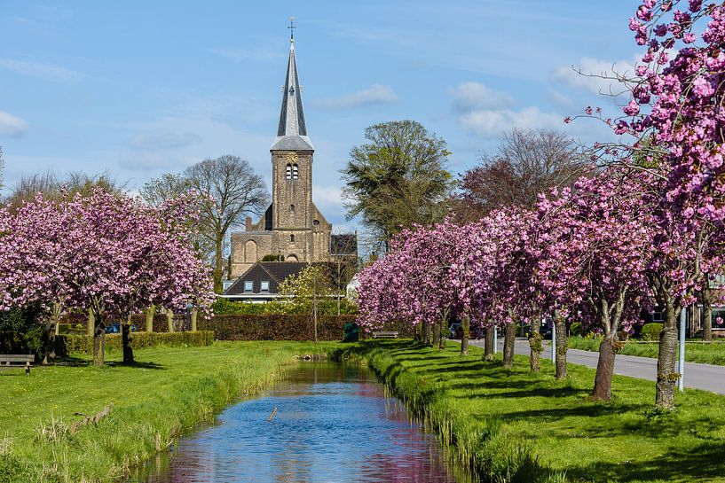 Willibrordkerk du 12ème siècle à Nederhorst den Berg, Wijdemeren, Hollande du Nord, Pays-Bas. par Martin Stevens