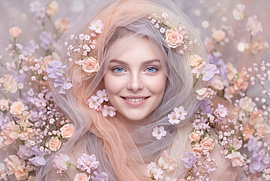 A smile in pastel colours