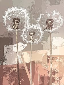 Moderne botanische Illustration - Löwenzahn -2