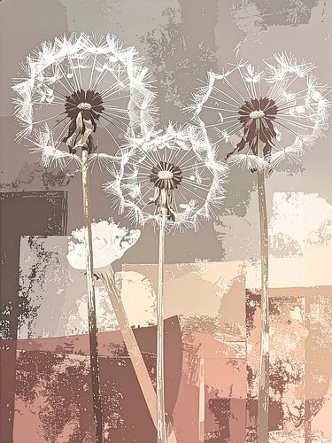 Moderne botanische Illustration - Löwenzahn -2